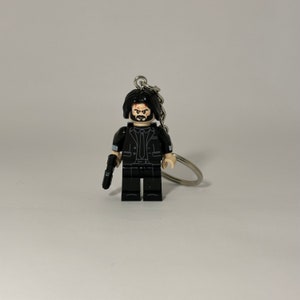 John Wick Schlüsselanhänger Keanu Reeves - Minifigur Schlüsselanhänger Nerd Geschenk