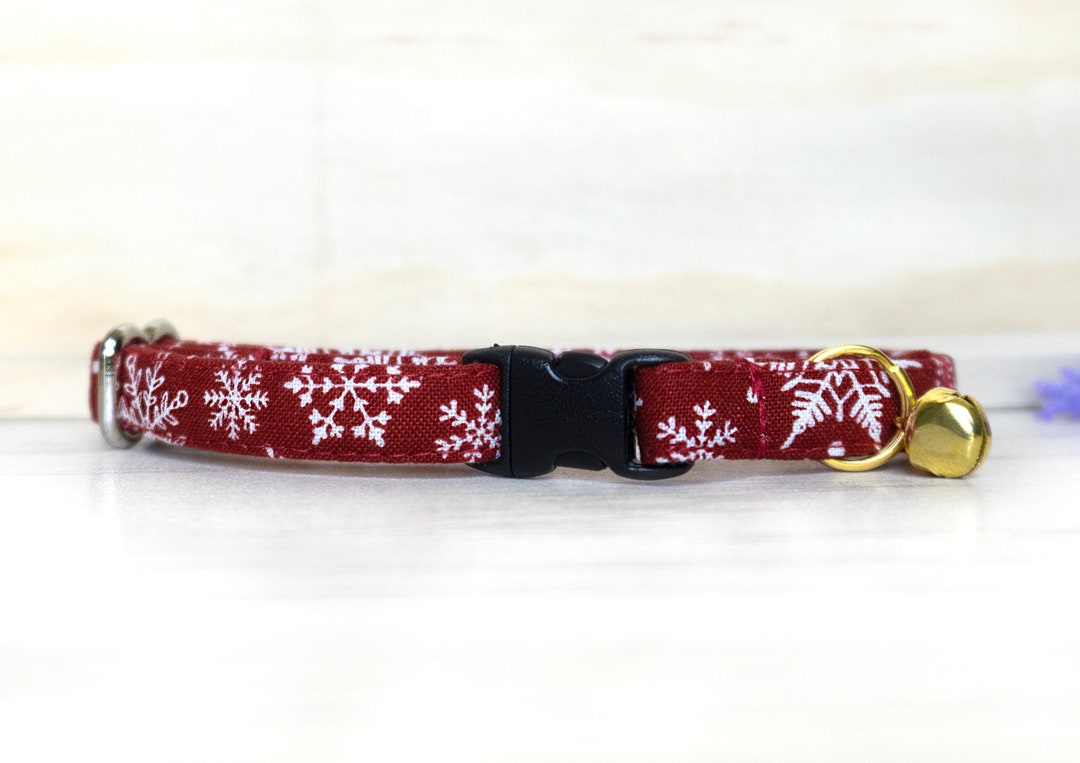 Christmas Breakaway Cat Collar With Bell red Christmas Etsy