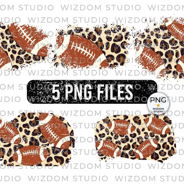Leopard Patches PNG Image, Distressed Cheetah Leopard With Football Print, 5 PNG Files