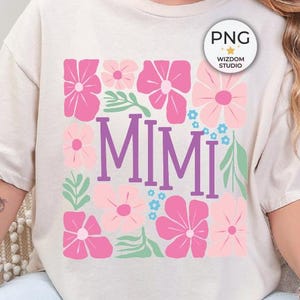 Mimi PNG Image, Mimi Floral Abstract Design, Sublimation Designs Downloads, PNG File