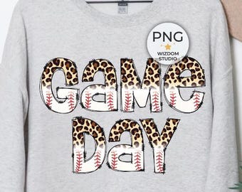 Game Day Baseball png-afbeelding, letterontwerp honkballuipaard, downloads van sublimatieontwerpen, transparant png-bestand