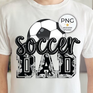 Imagen PNG de papá futbolista, diseño de letras de camuflaje de fútbol, descargas de diseños de sublimación, archivo PNG