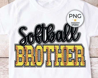 Softballbror PNG-bild, softballbokstäver svart design, nedladdningar av sublimeringsdesigner, PNG-fil