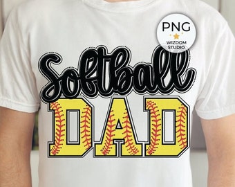 Softball Dad PNG Image, Softball Laces Dad Design, Sublimation Designs Downloads, PNG Image