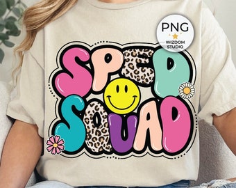 SPED Squad PNG Image, Back To School Special Education Design, Sublimation Designs Downloads, PNG File