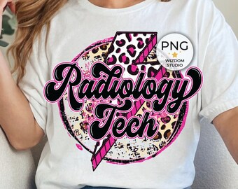 Radiology Tech PNG Image, Leopard Lightning Bolt Rad Tech Design, Sublimation Designs Downloads, PNG File