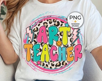 Art Teacher PNG Image, Back to School Design, Sublimation Designs Downloads, PNG File