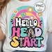 Hello Head Start PNG Image, Back to School Leopard Rainbow Design ...