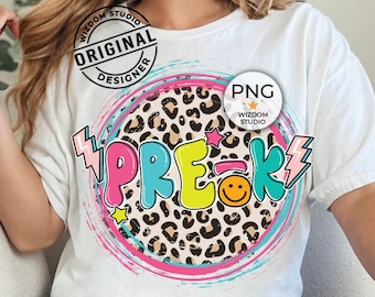 Pre-K PNG Image, Back to School Pre-K Design, Sublimation Designs Downloads, PNG File