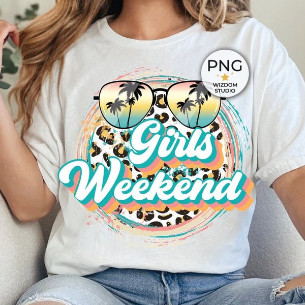 Girls Weekend PNG Image, Leopard Summer Girls Design, Sublimation Designs Downloads, PNG File