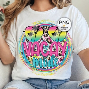 Vacay Mode PNG Image, Leopard Summer Vacation Design, Sublimation ...