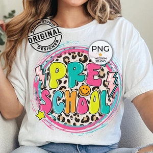 Preschool PNG Image, Back to School Pre School Design, Sublimation Designs Downloads, PNG File