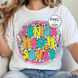 Junior High Squad PNG Image, Back to School Design, Sublimation Designs Downloads, PNG File
