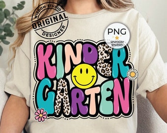 Kindergarten PNG Image, Back To School Leopard Kindergarten Design, Sublimation Designs Downloads, PNG File