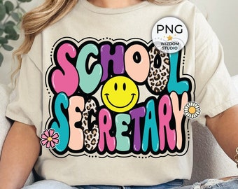 Secrétaire d'école Image PNG, Conception de secrétaire léopard pour la rentrée des classes, Téléchargements de modèles par sublimation, fichier PNG