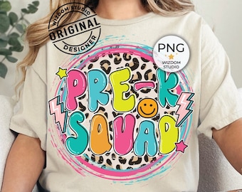 Pre-K Squad PNG-afbeelding, back to school-ontwerp, downloads van sublimatieontwerpen, png-bestand