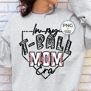 In My T-Ball Mom Era PNG Image, Leopard Tee Ball Letter Design, Sublimation Designs Downloads, PNG File