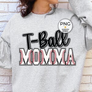 Imagen PNG de T-Ball Momma, diseño de letras de Tee-Ball, descargas de diseños de sublimación, archivo PNG