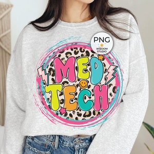 Med Tech PNG Image, Leopard Medical Technologist Design, Sublimation Designs Downloads, PNG File