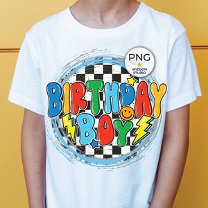 Birthday Boy PNG Image, Checkered Flag Lightning bolt Design, Sublimation Designs Downloads, PNG File