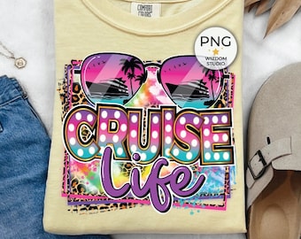 Cruise Life PNG Image, Leopard Summer Vacation Design, Sublimation Designs Downloads, PNG File