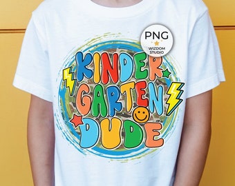 Kindergarten Dude PNG Image, Back to School Design, Sublimation Designs Downloads, PNG File