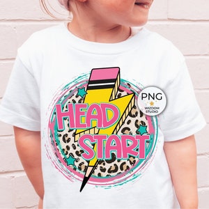 Head Start PNG Image, Headstart Pencil Leopard Design, Sublimation Designs Downloads, PNG File
