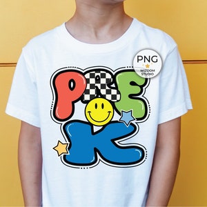 Pre-K PNG Image, Back To School Checkered Flag Prek Design, Sublimation Designs Downloads, PNG File