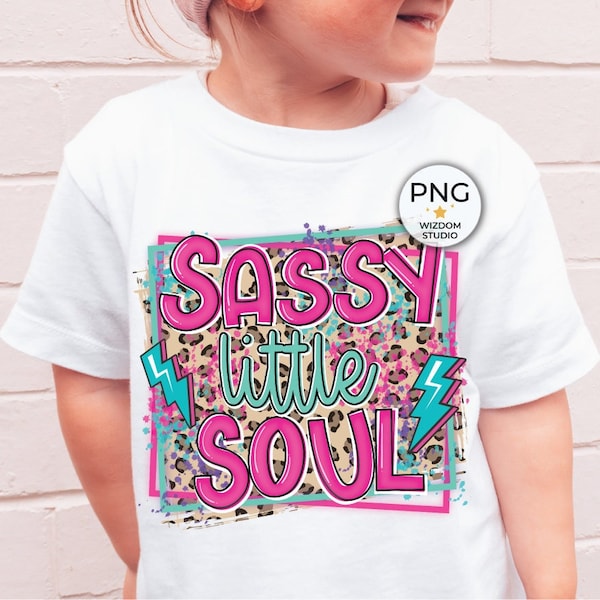 Sassy Little Soul PNG Image, Leopard Lightning Bolt Design, Sublimation Designs Downloads, PNG File