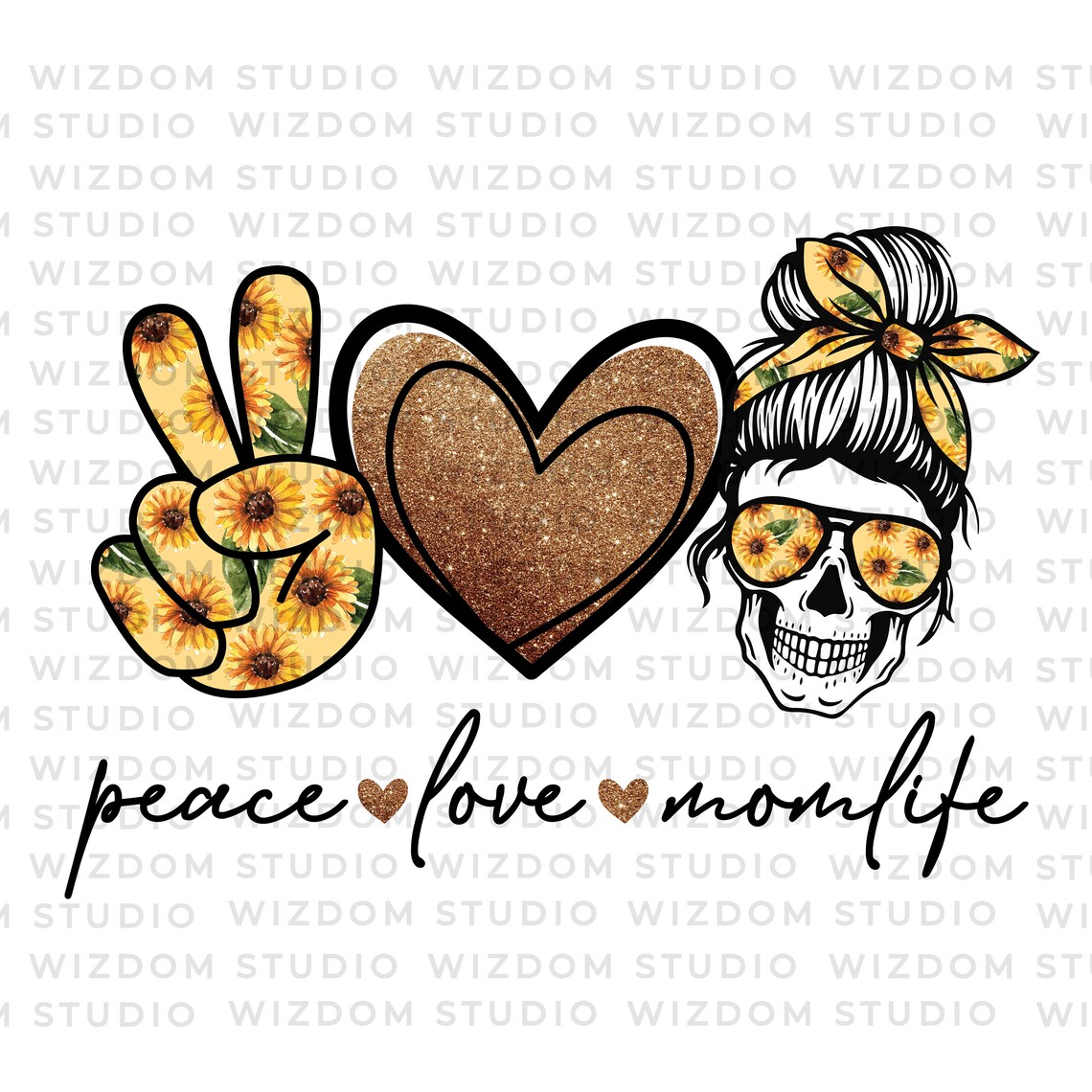 Peace love momlife png sublimation design download  etsy