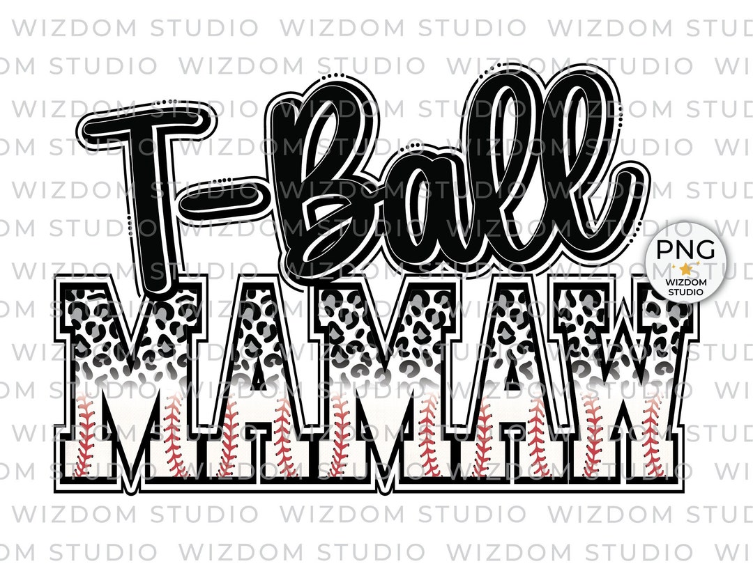 Tball Mamaw PNG Image Tee Ball Letter Black Design Etsy