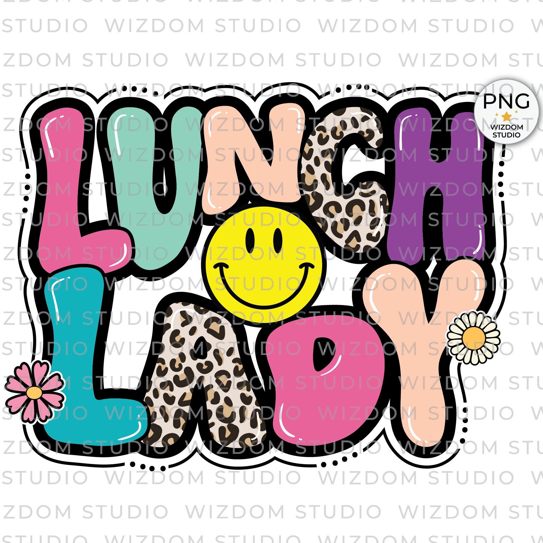 Lunch Lady PNG Image, Leopard Cafeteria Design, Sublimation Designs ...