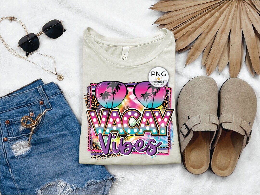 Vacay Vibes PNG Image, Leopard Summer Vacation Design, Sublimation ...