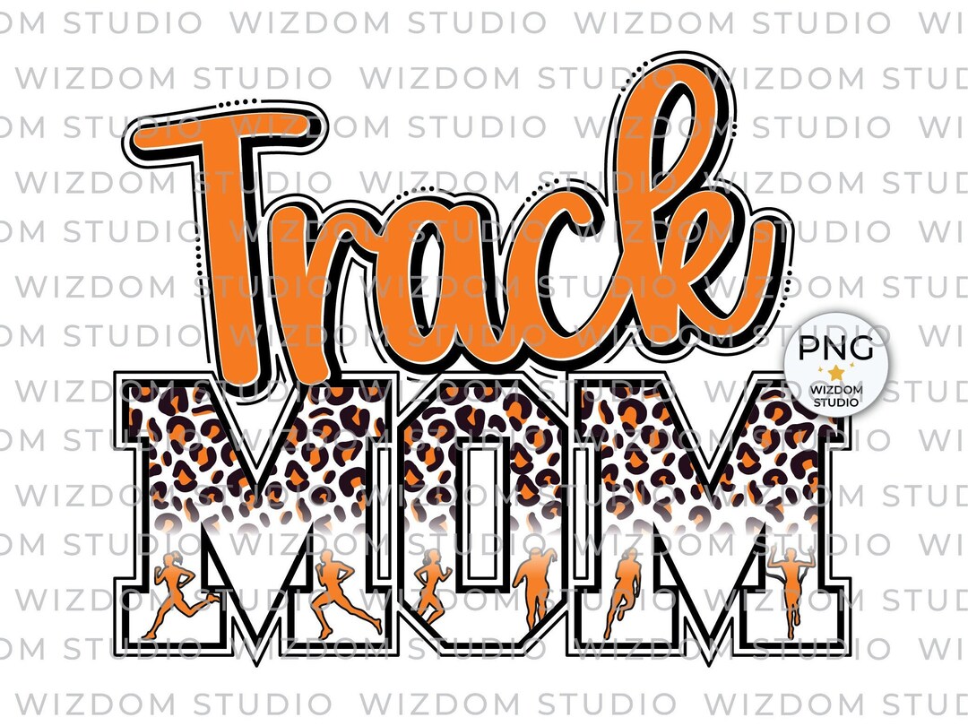 Track Mom PNG Image Track and Field Leopard Orange Design - Etsy