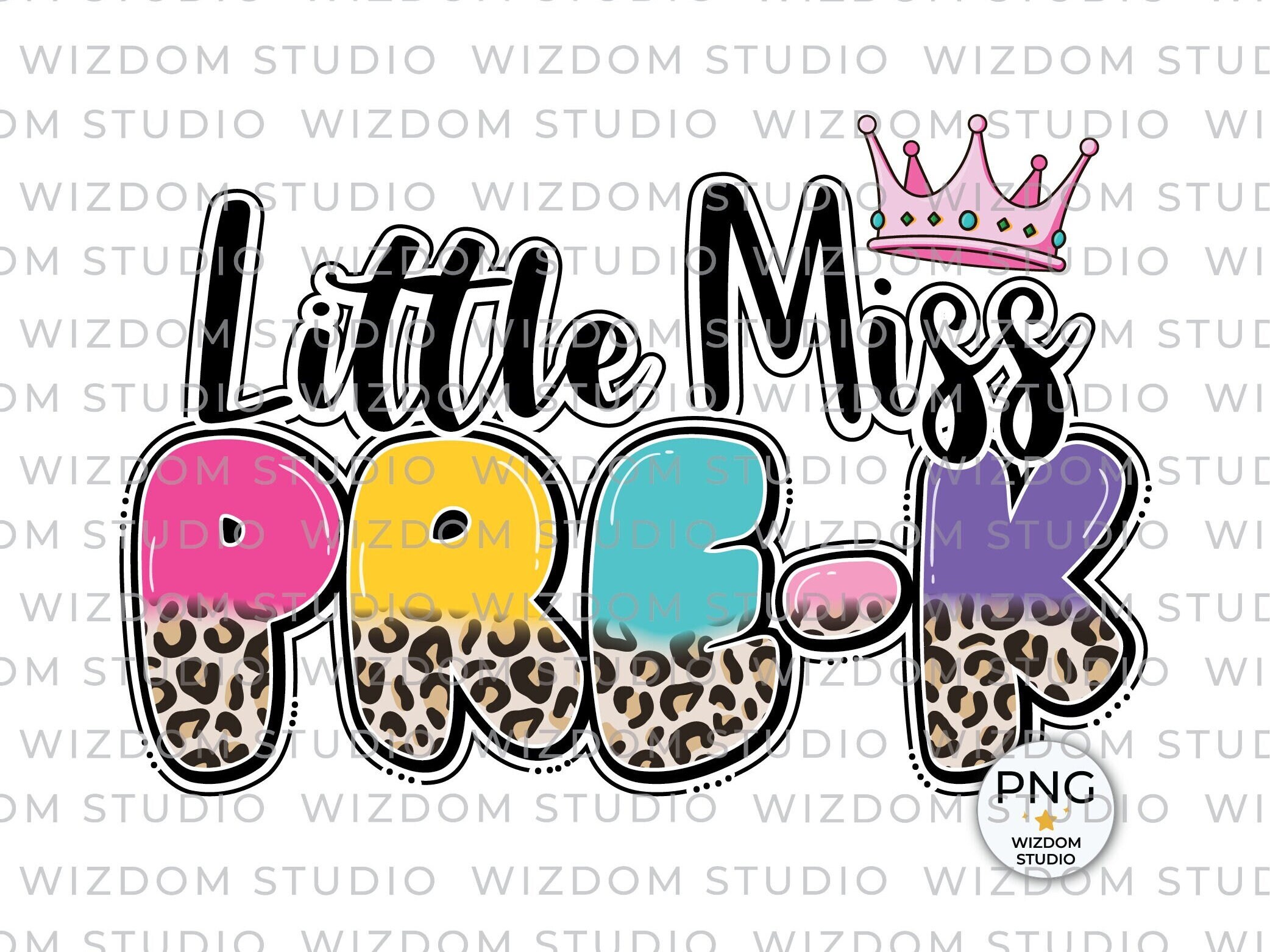 Little Miss Pre-k PNG Image Back to School Girl Leopard - Etsy