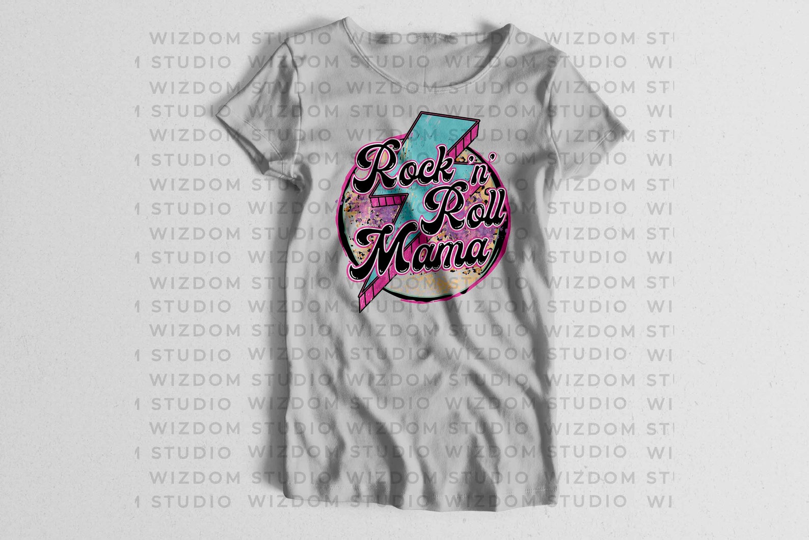 Rock N' Roll Mama PNG Image Leopard Thunderbolt Design | Etsy