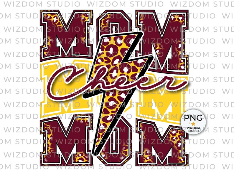 Cheer Mom Lightning Bolt Graphic Tee - Cardinals main image 1