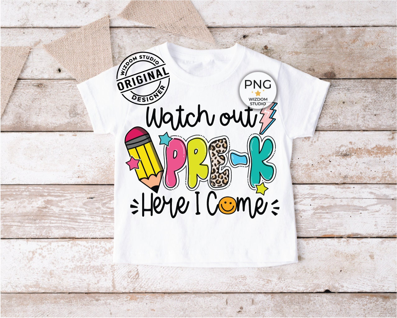 Watch Out Pre-k Here I Come PNG Image, Back to School Design ...