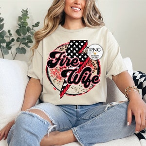 Fire Wife PNG Image, Firefighter Wife Lightning Bolt Design ...