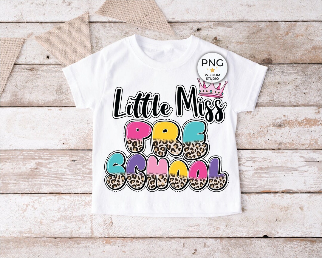 Little Miss Preschool PNG Image, Back to School Girl Leopard Design ...