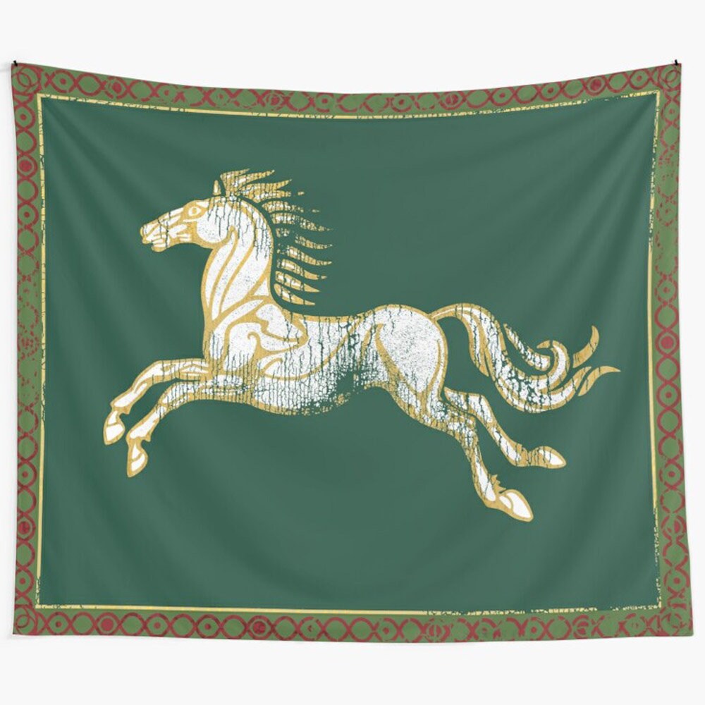 Worn Banner of Rohan Tapestry Wall Tapestry Banner of Rohan Etsy