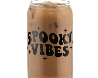 Vaso de lata de cerveza de Halloween, vaso de lata de refresco surtido, vaso de fantasmas de calabaza Libbey Spooky Vibes, 16 oz