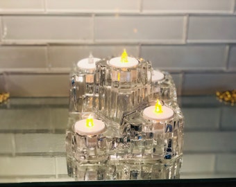 10 x 7 Vintage retired PartyLite metal moon wall candle holder