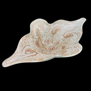 Vintage Murano Fratelli Toso &#39;Starry Night&#39; Studio Art Glass Centerpiece Bowl 17”/art glass console bowl