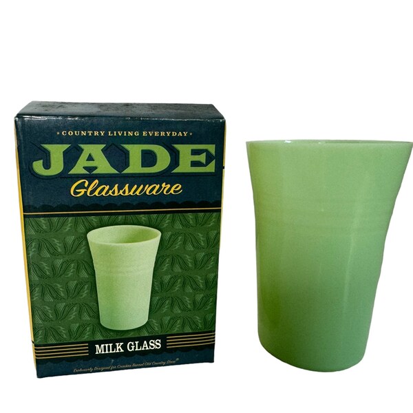 Vintage jadeite drinking cup/jadeite drinking glass/toothbrush holder/vanity cup/green glass cup/cracker barrel