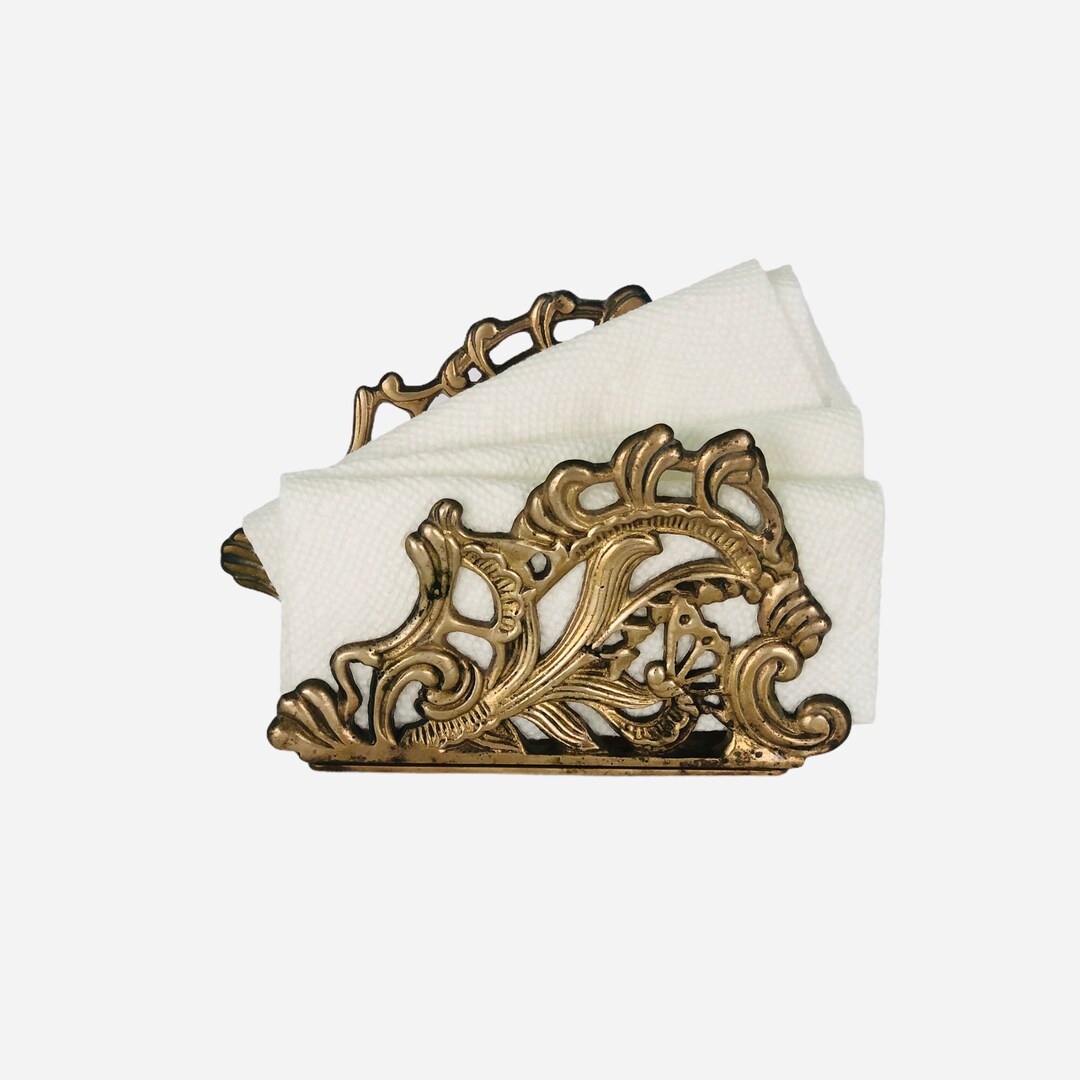 Vintage Brass Napkin Holder/hollywood Regency/kitchen and Etsy