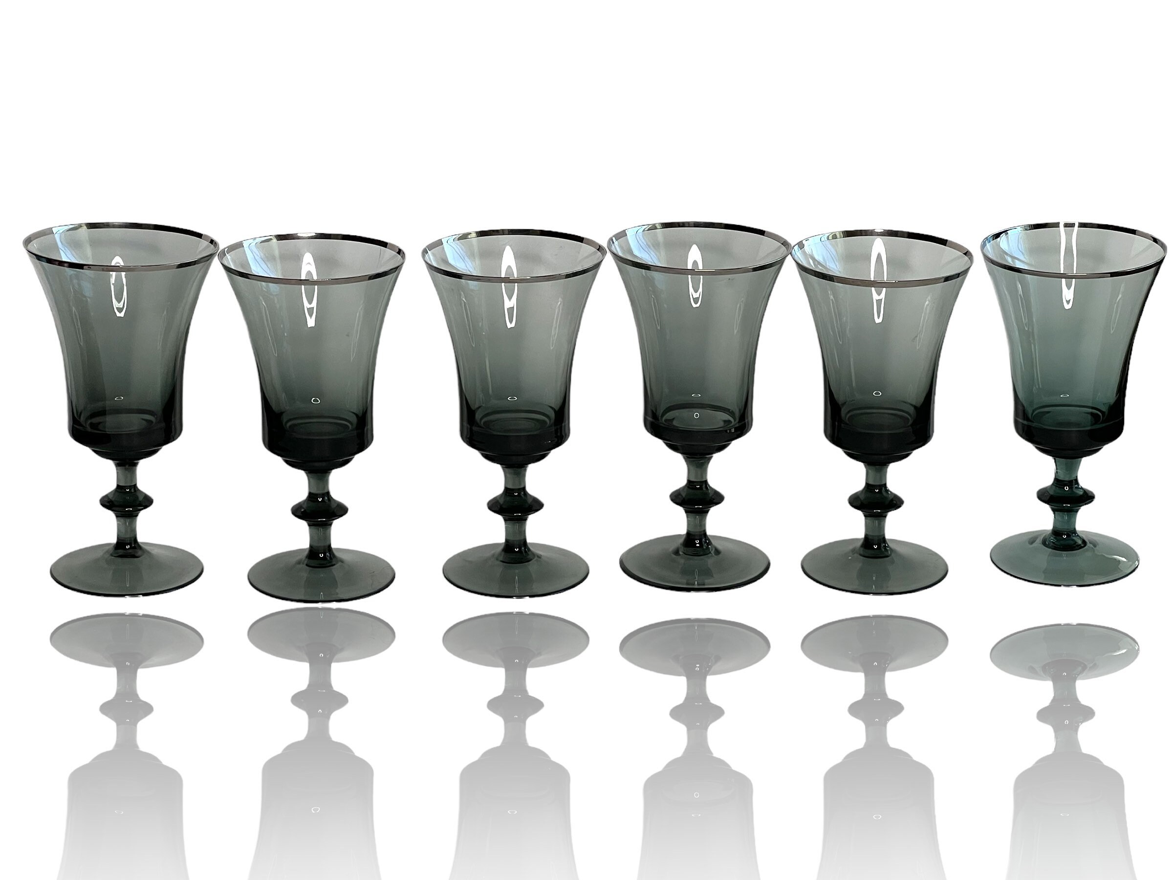WHOLE HOUSEWARES Wine Glasses Set of 4 - Hand Blown Italian Style