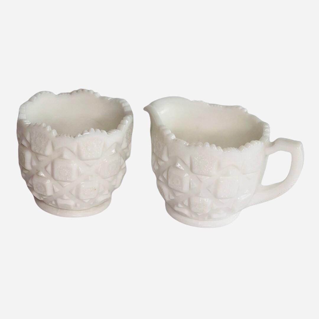Vintage Westmoreland Milk Glass Gravy Bowl/cream and Sugar Set/multi Use Serving