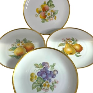 hutschenreuther Selb luncheon fruit plates/set of 4/baviaran china