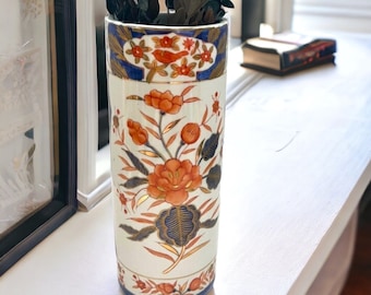 Imari style hand painted porcelain large vase/umbrella stand/asian decor